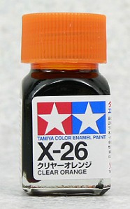 TAMIYA 琺瑯系油性漆 10ml 亮光透明橘色 X-